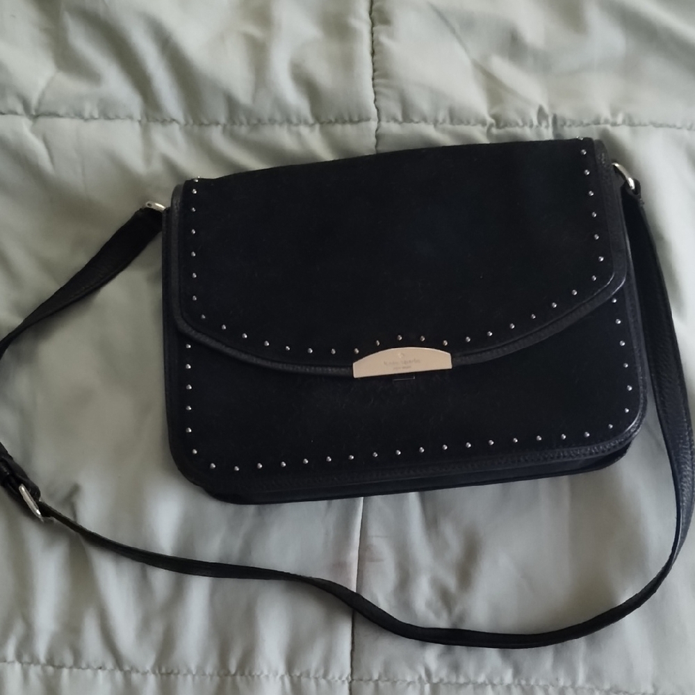 Chic Black Studded Crossbody Bag